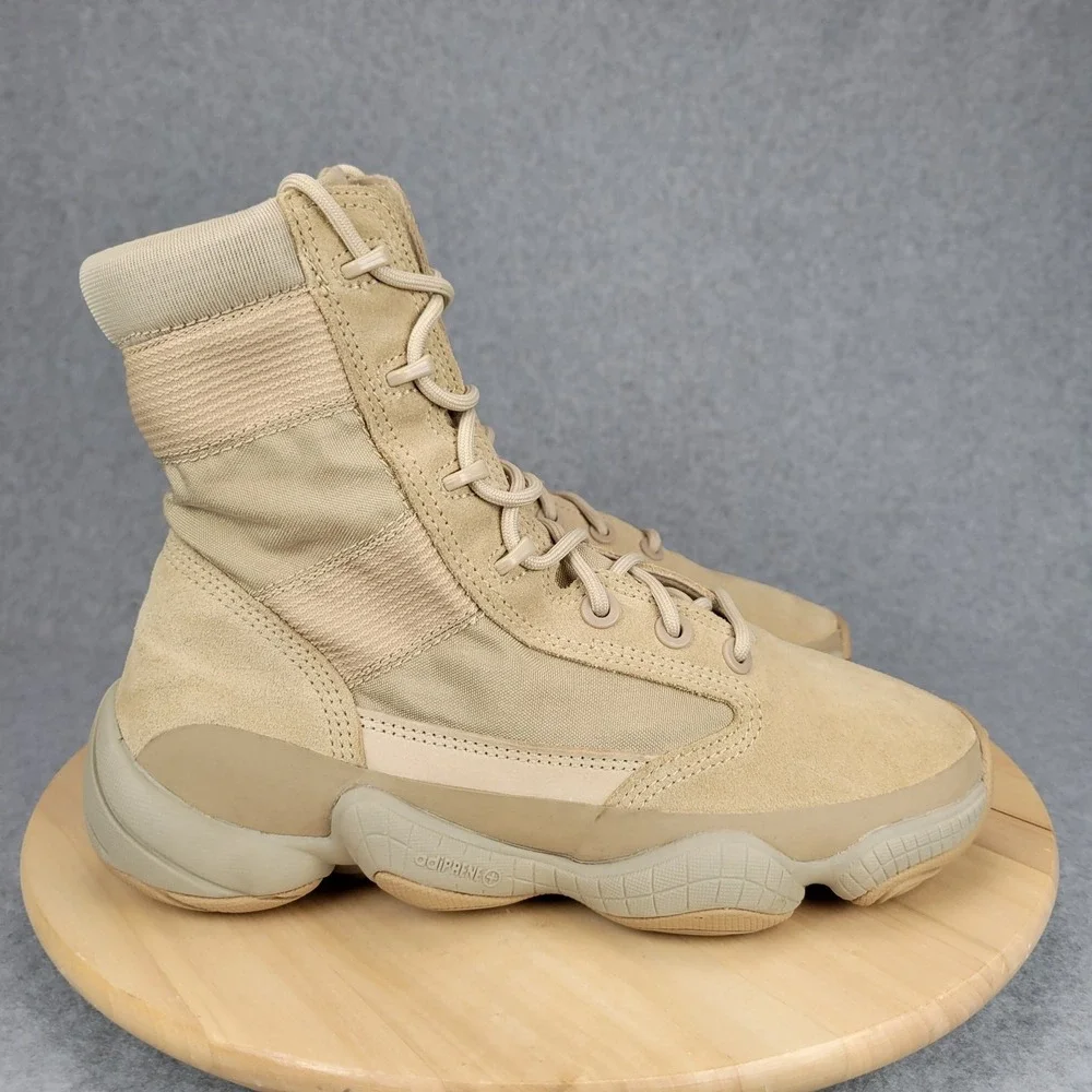 Adidas Yeezy 500 High Tactical Boot Mens 9 Sand Tan IF7549 Suede Mesh Utility